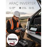 Araçtan Ev Tipi Priz 500W Kullanımı Invertör - Lisinya