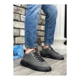 aradimtaradim BA0331 Bağcıklı Erkek Yüksek Taban Füme Cilt Spor Ayakkabı P18765S4303