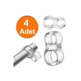 ARALMİNİAVM Oem Şeffaf Silikon Kapı Durdurucu Tutucu Pencere Kolu Stoperi Kapı Tamponu ( 4 Adet )