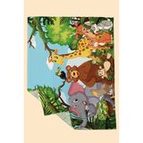 Arancione Co Jungle Water Repellent,yer/ Mama Sandalyesi Altı,aktivite,yemek ve Oyun Örtüsü - Renkli - 145 x 210 cm