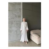 Aranlı tekstil ŞİFON KUMAŞ ETEĞİ PİLİSELİ TESETTÜR ABİYE/ELBİSE