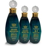Arap Makyaj Dünyası 250 ml Arap Yağı + 500 ml Şampuanı + 250 ml Saç Maskesi ve Kremi