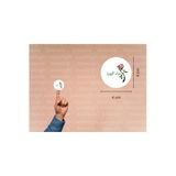 Arapça Gül Suyu Etiketi Kırmızı Gül Yuvarlak Mat Çıkartma Hediyelik Sticker 4 Cm (45 Adet)