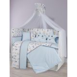 Aras Bebe 70x130 cm Mavi Safari Bebek Uyku Seti