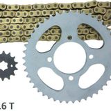 Aras Moto Honda Cbf 150-Cb 125 E Zincir Dişli Takımı Performans Arka 38T -Ön 16T Oringli Gold Zincir -