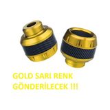 Aras Moto Motosiklet ,scooter Ön Teker Koruma Takozu Karbon Detaylı (Gold Renk) 16 mm Millere Uygun-Arasmoto - Siyah - Altın