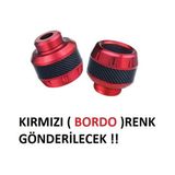 Aras Moto Motosiklet ,scooter Ön Teker Koruma Takozu Karbon Detaylı Kırmızı Renk 16 mm Millere Uygun-Arasmoto - Bordo
