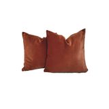 Arasta Design 2’li Kiremit Kadife Kırlent Kılıfı , Lüks Dekoratif Yastık Kılıfı 43x43 cm