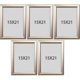Araste 15CM x 21 cm 5 Adet Resim, Fotoğraf, Çerçevesi Ayarlanabilir Ayaklı - Gümüş - 15x21