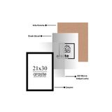 Araste Dekorasyon 21x30 Çerçeve- Boş Çerçeve-Fotoğraf Çerçevesi-Siyah Çerçeve-A4 Çerçeve