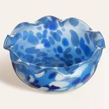 Aravalı Mavi - Beyaz Dekoratif Kase 8x8x18 Cm
