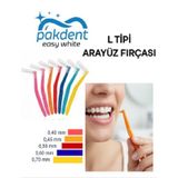 Arayüz Fırçası Diş Arası Arayüz Fırçası L Tipi Diş Ara Fırçası kirmizi