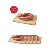 Araz Et Kasap Sucuk 1 Kg X 4 Adet | Geleneksel Yoğun Lezzet | Kahvaltı, Izgara Ve Yemekler Için