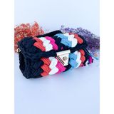 Arba Bag & Accesory Penye Ip Örgü Kadın Omuz Çantası - Siyah