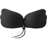 Ar&Be Kelebek Sütyen Askısız Dikişsiz Dolgun Gösteren Silikon Yapışkanlı Sütyen - 80 - Siyah