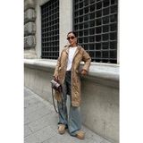 Arben Boutique Fermuar ve Kapşonlu Uzun Kapitone Mont 7062 - Camel