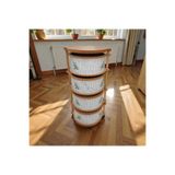 ARBOR EV AHŞAP SEBZELİK VE ORGANİZER 4 KATLI BEYAZ MERMER