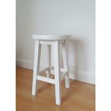 Arbre Ahşap Ahşap Tabure 50 cm Yükseklik - Beyaz