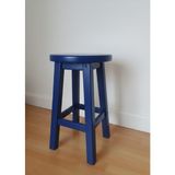 Arbre Ahşap Ahşap Tabure 50 cm Yükseklik - Mavi