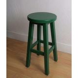 Arbre Ahşap Ahşap Tabure 60 cm Yükseklik Renkli - Yeşil