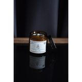 Arbuq Concept Kapaklı Büyük Amber Kavanoz Mum 100ML Vanilya Kokulu Beyaz RENKLI- Doğal Soya Wa x - Beyaz - Amber