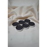 ARBUQ Concept Küçük Standart Tealight Mum 8'li Kokusuz Siyah Renkli-%100 Doğal Soya Wax