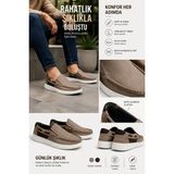 Arç Ayakkabı Erkek Günlük Loafer Ayakkabı – Vizon Kahve Kombin Renk – Hafif ve Rahat Model - Bej