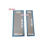 ARC-PART Alpina Aspiratör Alüminyum Filtre - 2'li Set - ( 20,5X47,6 cm / 12,5X45,5 cm )
