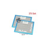 ARC-PART Esty 2240 B6 Siyah Davlumbaz Alüminyum Filtre - 2'li Set - 26,2X25,3 cm