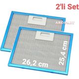 ARC-PART Esty 2240 X6 Inox Davlumbaz Alüminyum Filtre - 2'li Set - 26,2X25,3 cm