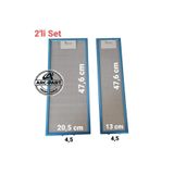 ARC-PART Luno 1390 X6 Inox Aspiratör Alüminyum Filtre - 2'li Set - ( 20,5X47,6 cm / 13X47,6 cm )