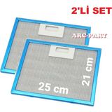 ARC-PART Silverline 1171 Astec Eco Aspiratör/davlumbaz Alüminyum Filtre - 25X21 cm (2'li Set)