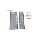 ARC-PART VESTEL ASPİRATÖR ALÜMİNYUM FİLTRE TAKIMI 20,5x47,6 /13x47,6 cm + LAMBA KAPAĞI HEDİYELİ