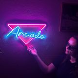 Arcade Neon Duvar Sanatı, Arcade Neon Duvar Tabelası - Neon Duvar Tabelası, Neon Retro Oyun Odası Tabelası, Oyun odası Dekoru, Adam Mağarası Neon Tabelası, Oyuncular için Hediye, Neon Tabela (Uzaktan