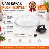Arcak2 Tüm Tencereler Uygun Pyrex Cam Kapak - 30 cm