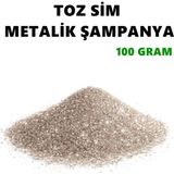 Arcan Toz Sim 100 gr Parlak Epoksi Etkinlik ve Tırnak Süsleme Simi - Metalik Şampanya