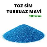 Arcan Toz Sim 100 gr Parlak Epoksi Etkinlik ve Tırnak Süsleme Simi - Turkuaz Mavi
