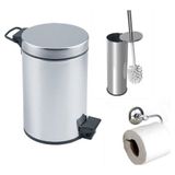 ARÇE Banyo Çöp Kovası Seti Çöp Kovası Fırça Kağıtlık E7734