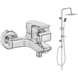 Arçe Eca Niobe Banyo Bataryası 482+Tema Quadro Tepe Duş Takım 2'Li Set