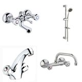 Arçe Klasik Çevirmeli Banyo + Evye + Kartal Lavabo Bataryası + Sürgülü Duş Takımı