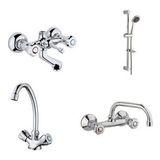 Arçe Klasik Çevirmeli Banyo + Kuğu Evye Ve Sabit Lavabo Bataryası