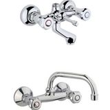Arçe Klasik Çevirmeli Banyo ve Lavabo Bataryası