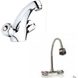 Arçe Klasik Çevirmeli Kartal Lavabo ve Spiralli Mutfak Bataryası