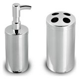 ARÇE Krom Sabunluk Diş Fırçalık Set Üstü Banyo Seti E7865