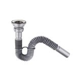 Arçe Lavabo Evye Sifonu Körüklü Gri - 25 cm - Inox