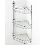 ARÇE LİDER PASLANMAZ 3 LÜ KÖŞELİK(ŞAMPUANLIK) Krom Banyo Rafları E3543