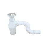 Arçe Taslı Körüklü Lavabo Sifonu - 20 cm - Beyaz