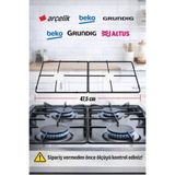 Arçelik 1 (Bir) Ad 47,5 x 23,2 cm Oem - Ankastre / Set Üstü Ocak Izgarası - S110241259