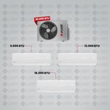Arçelik 1+3 Multi Sistem Klima / 30100 Md Pro Dış Ünite ( 9 Btu Beyaz + 12 Btu Beyaz + 18 Btu Beyaz Iç Üniteler )