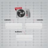 Arçelik 1+3 Multi Sistem Klima / 30100 Md Pro Dış Ünite ( 9 Btu Beyaz + 9 Btu Beyaz + 18 Btu Beyaz Iç Üniteler )